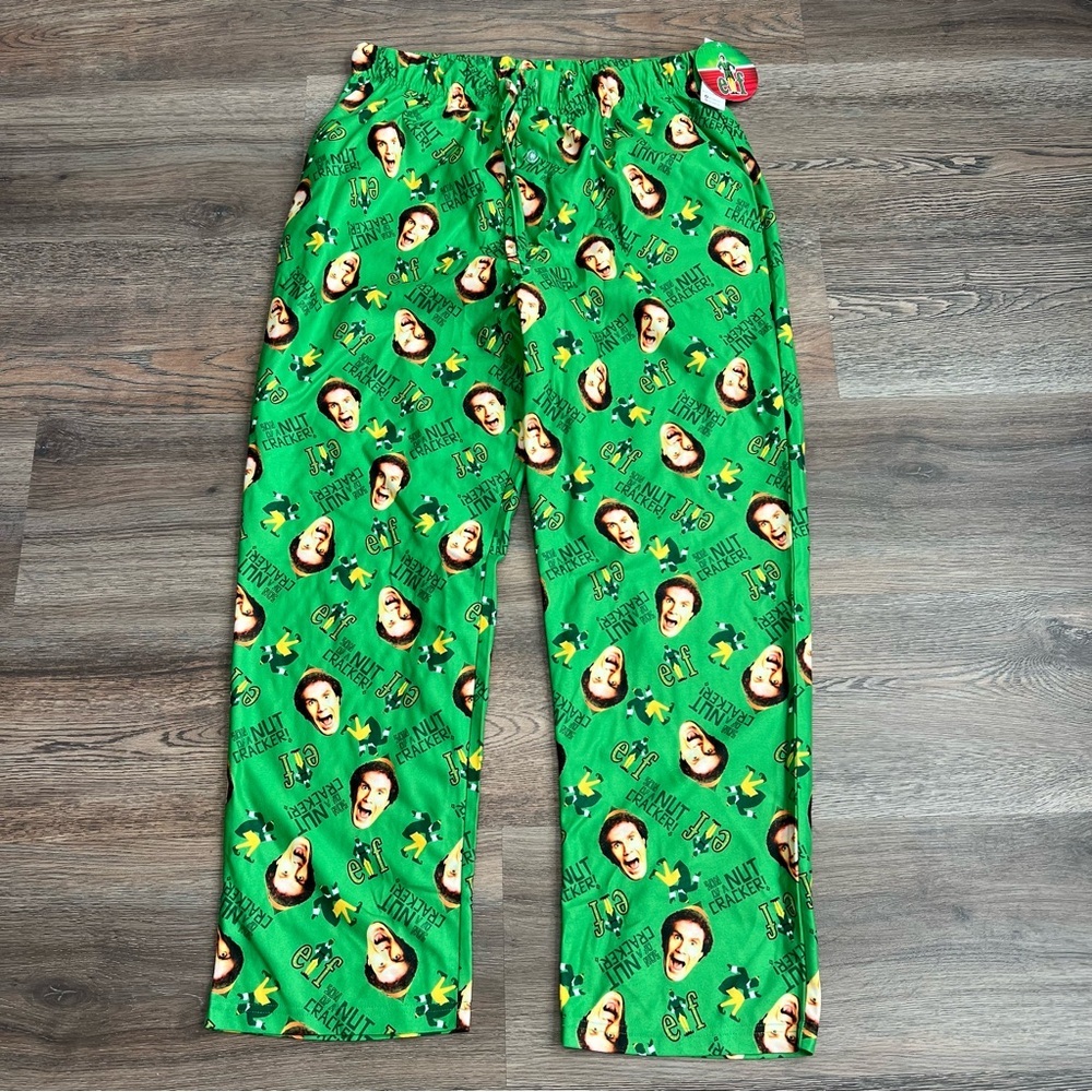 ❄️ Elf Movie Buddy the Elf Nutcracker Men’s Pajama Pants – Green Size Large
